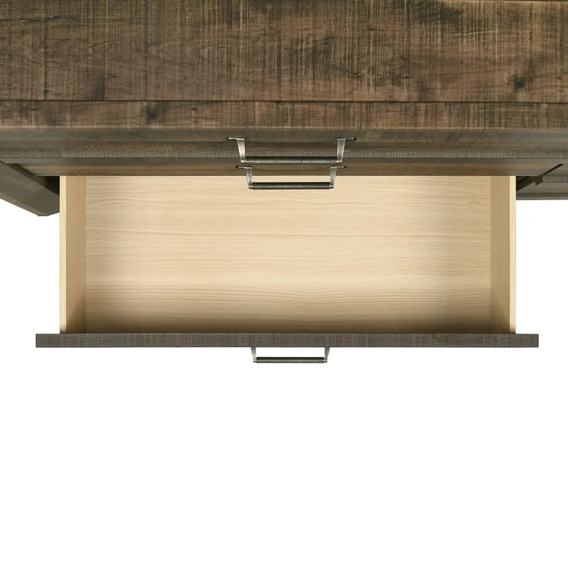 Dallas Nightstand Rustic Brown