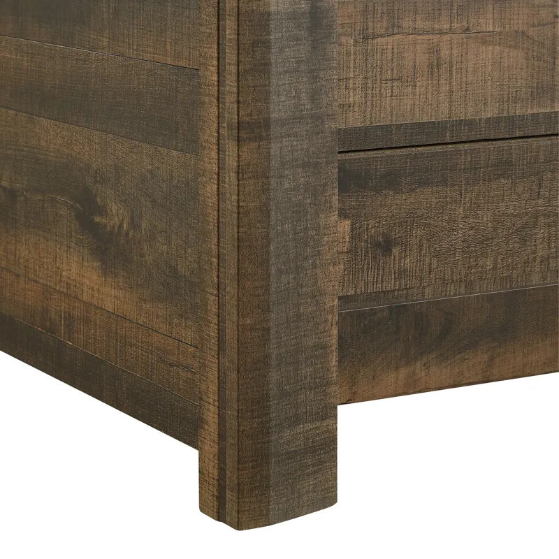 Dallas Nightstand Rustic Brown