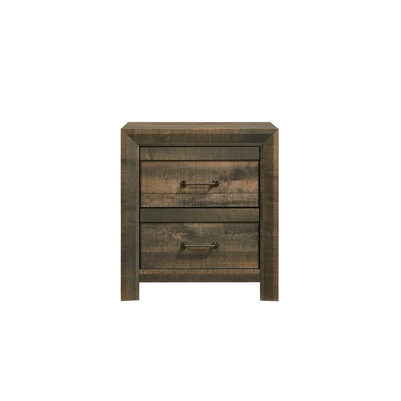 Dallas Nightstand Rustic Brown