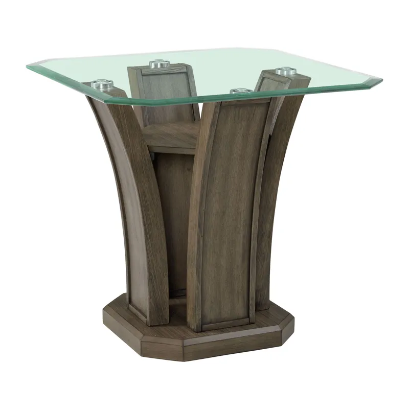 Dapper Square End Table Grey