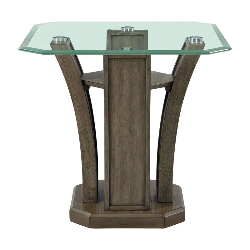 Dapper Square End Table Grey