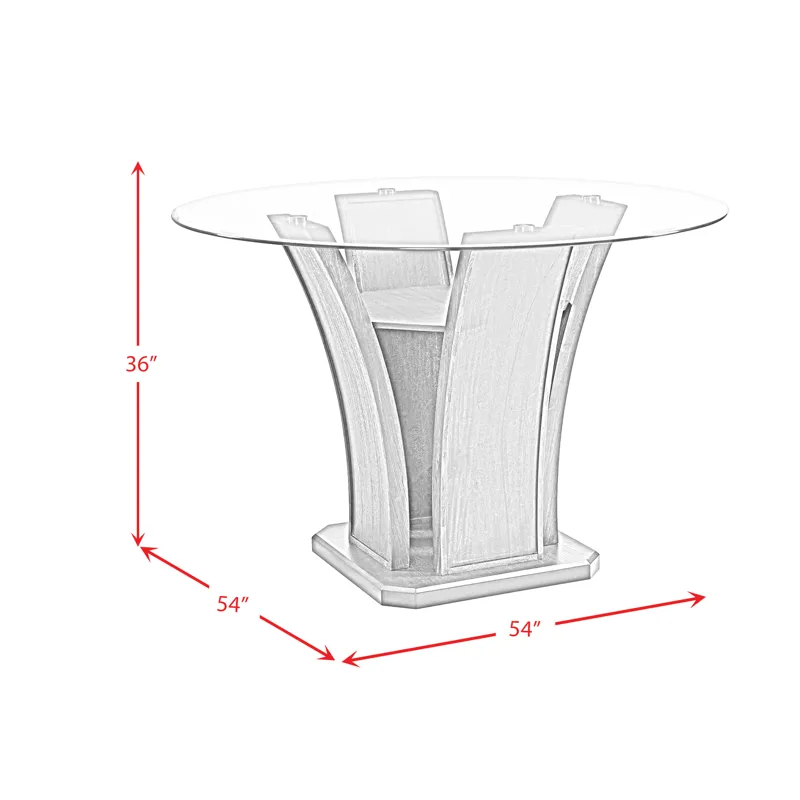 Dapper Round Counter Height Dining Table in Walnut