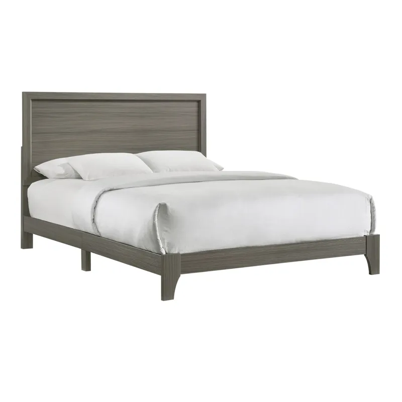 Darien Bedroom Set with Queen Bed, Dresser and Nightstand in Grey