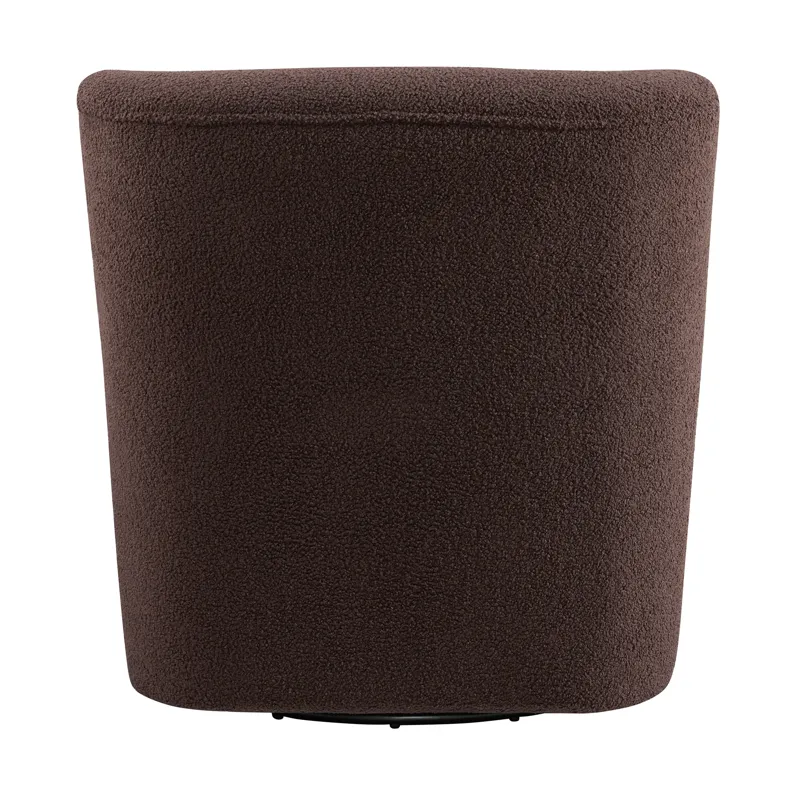 Deacon Swivel Chair in Feather Chocolate