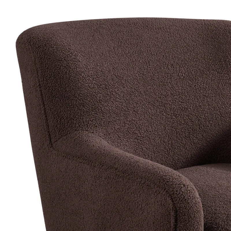 Deacon Swivel Chair in Feather Chocolate
