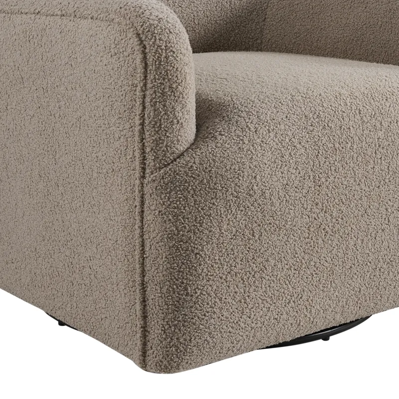 Deacon Swivel Chair in Feather Tan