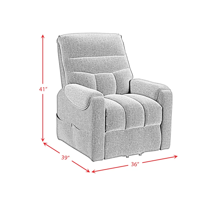 Desoto Power Lift Chair in Sahara Black
