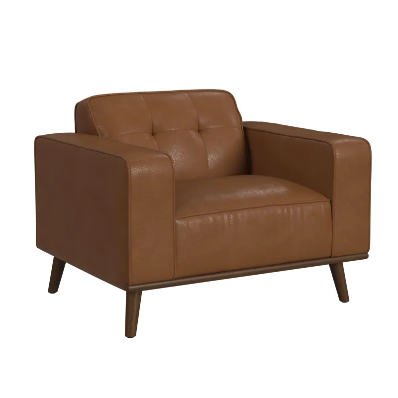 Destiny Chair with Wood Front in Pebble Tan