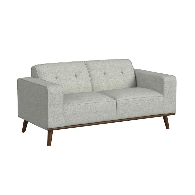 Destiny Loveseat with Wood Front in Palmer Smoke