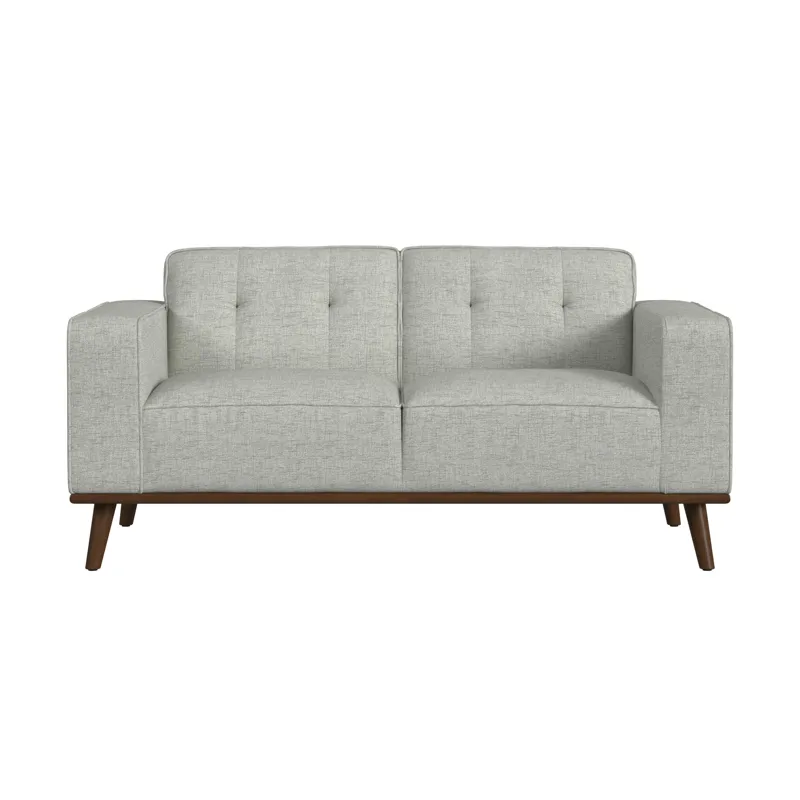 Destiny Loveseat with Wood Front in Palmer Smoke