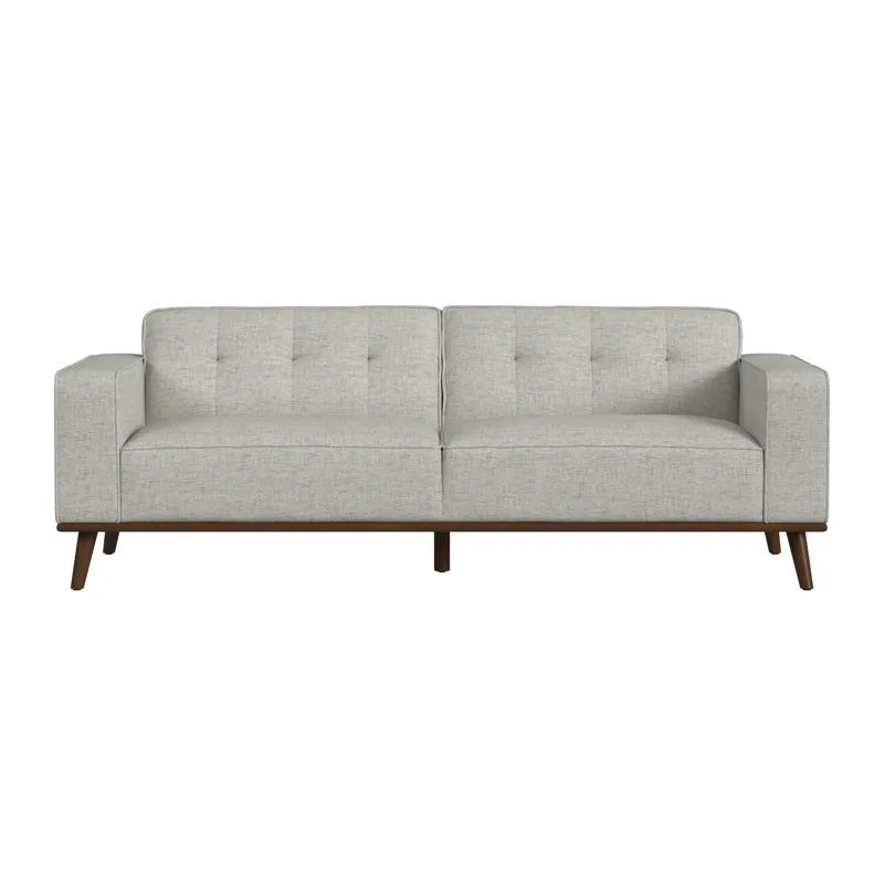 Destiny Sofa with Wood Front in Palmer Smoke