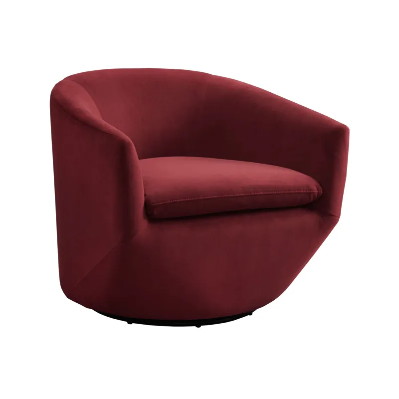 Dior Swivel Chair in Napoli Burgundy