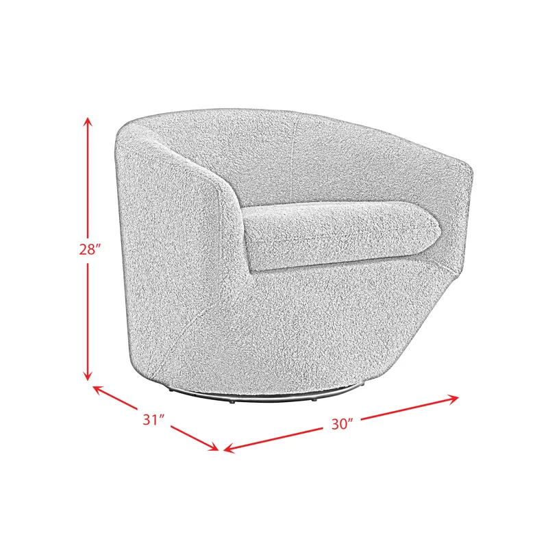 Dior Swivel Chair in Feather Tan
