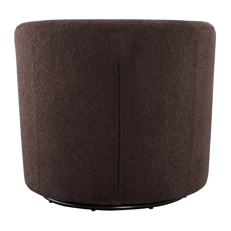 Dior Swivel Chair in Feather Chocolate