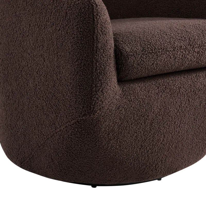 Dior Swivel Chair in Feather Chocolate