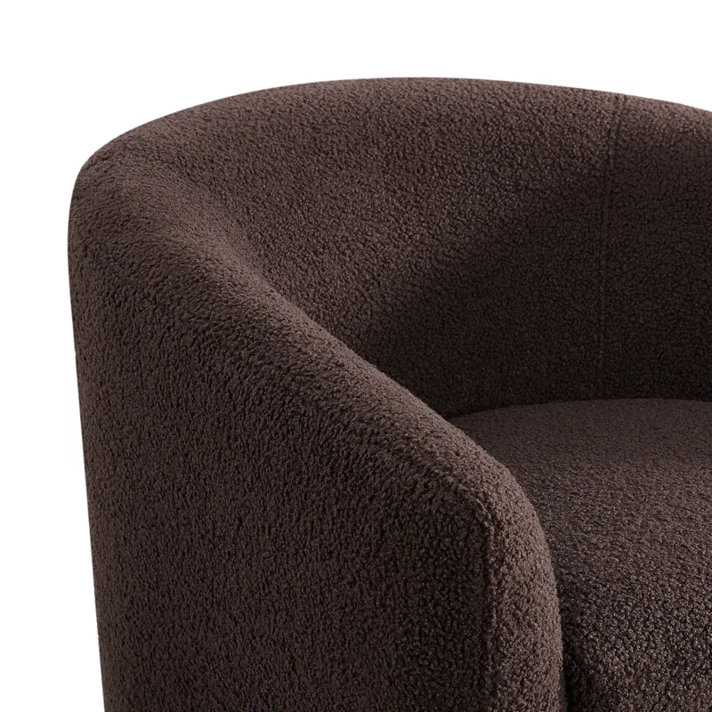 Dior Swivel Chair in Feather Chocolate