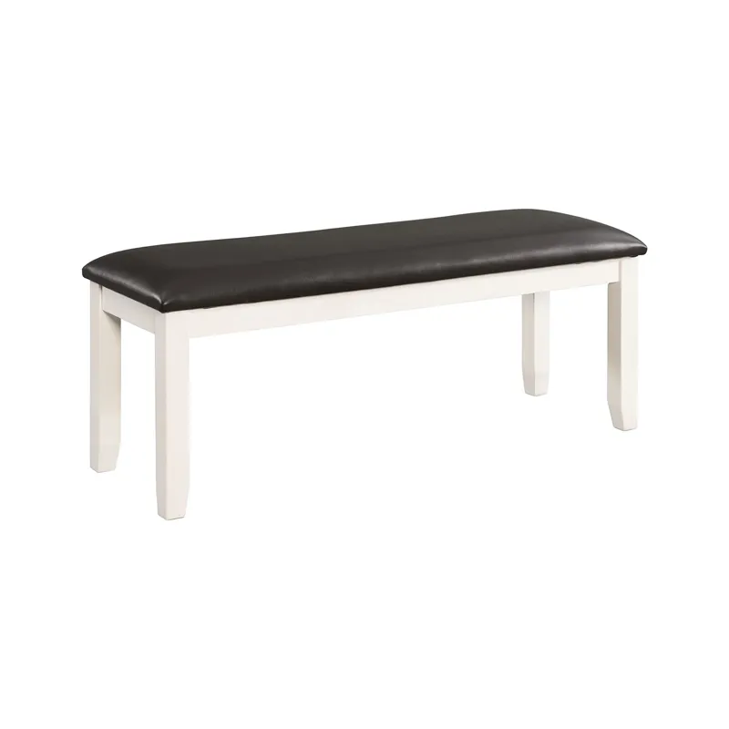 Martin 6 Pc Dining set (Table+ 4 + Bench) (Dark Brown Top - White Base)