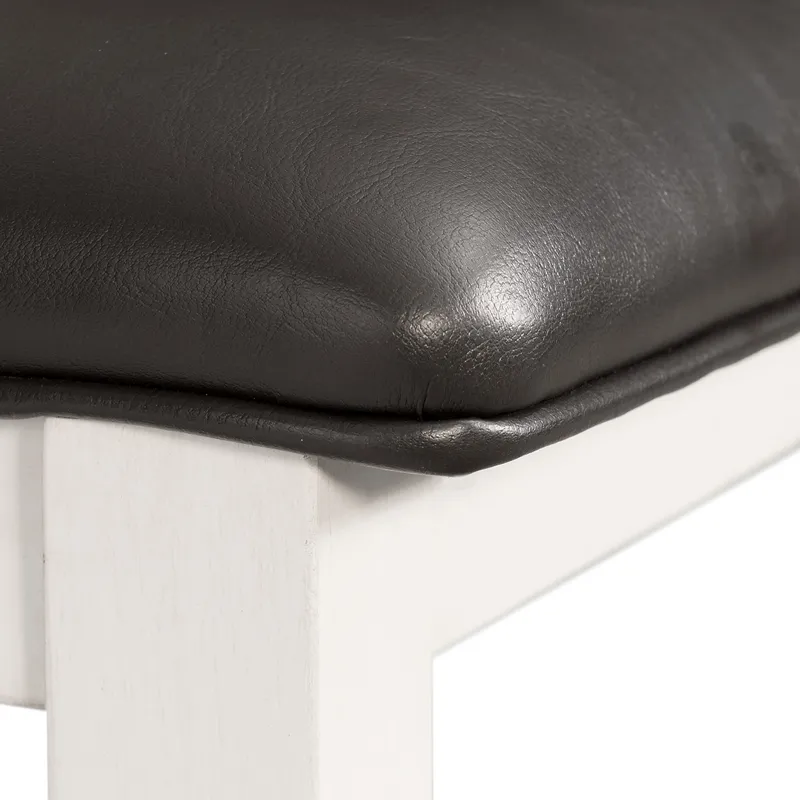 Martin 6 Pc Dining set (Table+ 4 + Bench) (Dark Brown Top - White Base)