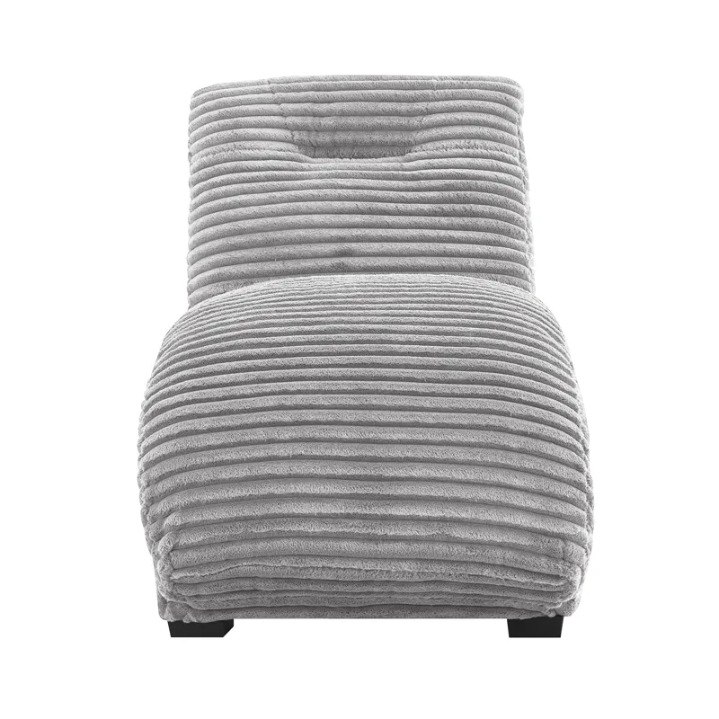 Dominick II Chaise in Masis Silver