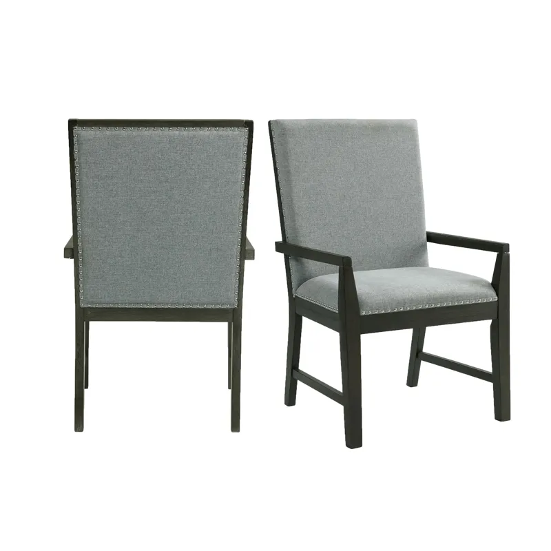 Donovan Upholstery Arm Chair Dark (2 Per Pack)