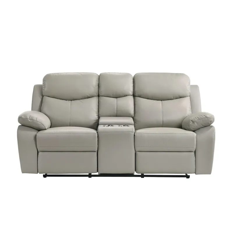 Dryden Power Motion Loveseat W/Console in Aviarah Silver