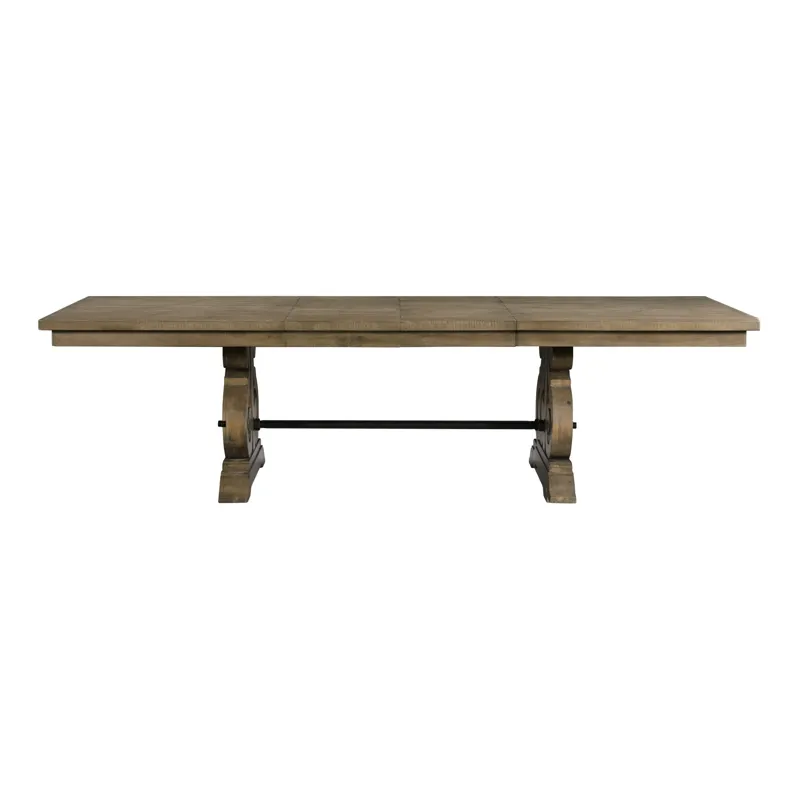 Stone Dining Table Gray Finish