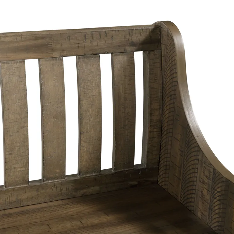 Stone Pew Bench Gray Finish