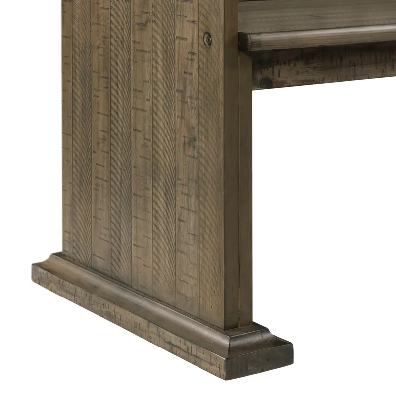 Stone Pew Bench Gray Finish