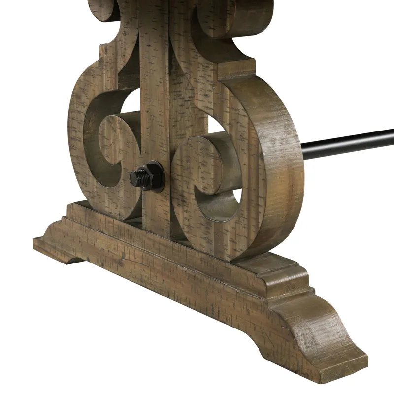 Stone Dining Table Gray Finish