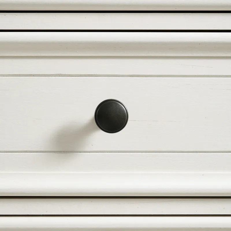 Eastwood Youth Dresser and Mirror Set in Brown and Off-White