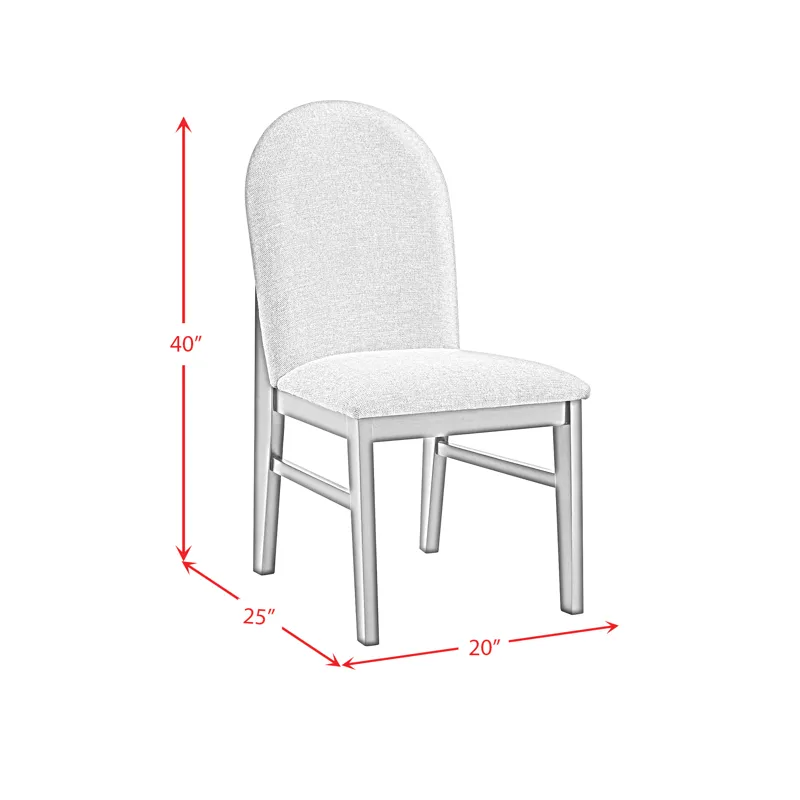 Edison Dining Side Chair with Light Grey Fabric in Black (2 Per Carton)