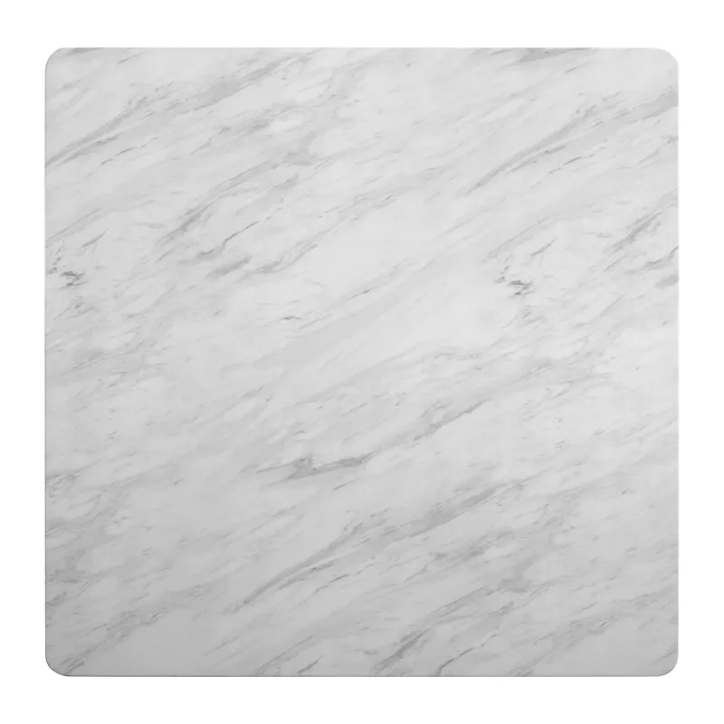 Edison Square Dining Table in White and Black