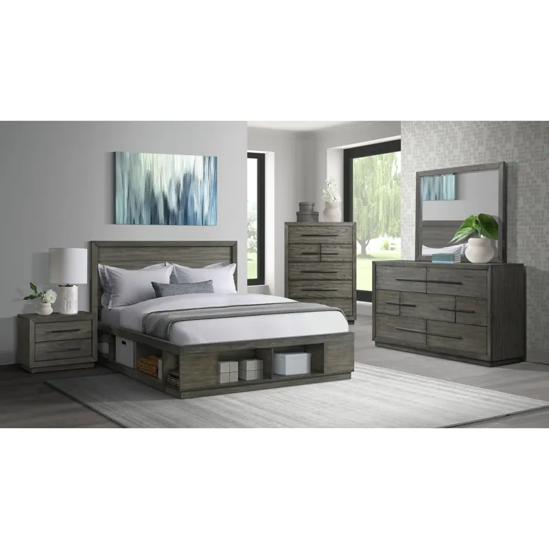 Elation King Storage Bed with Cubbies