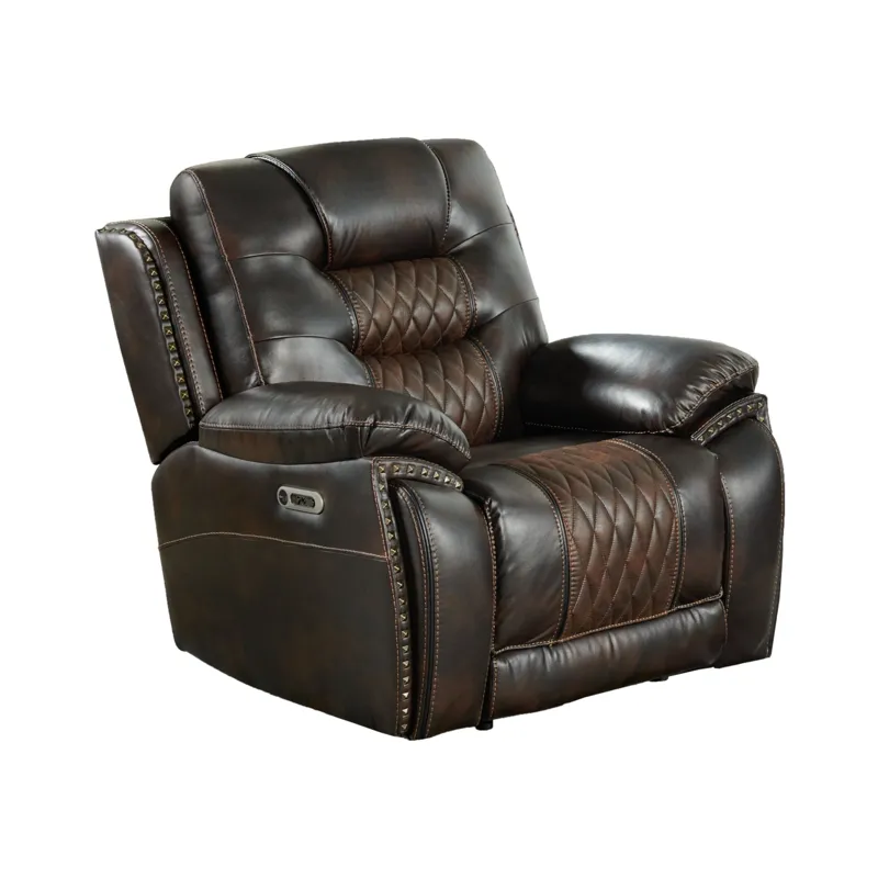 El Camino Power Motion Recliner with Power Headrest in Marietta Brown
