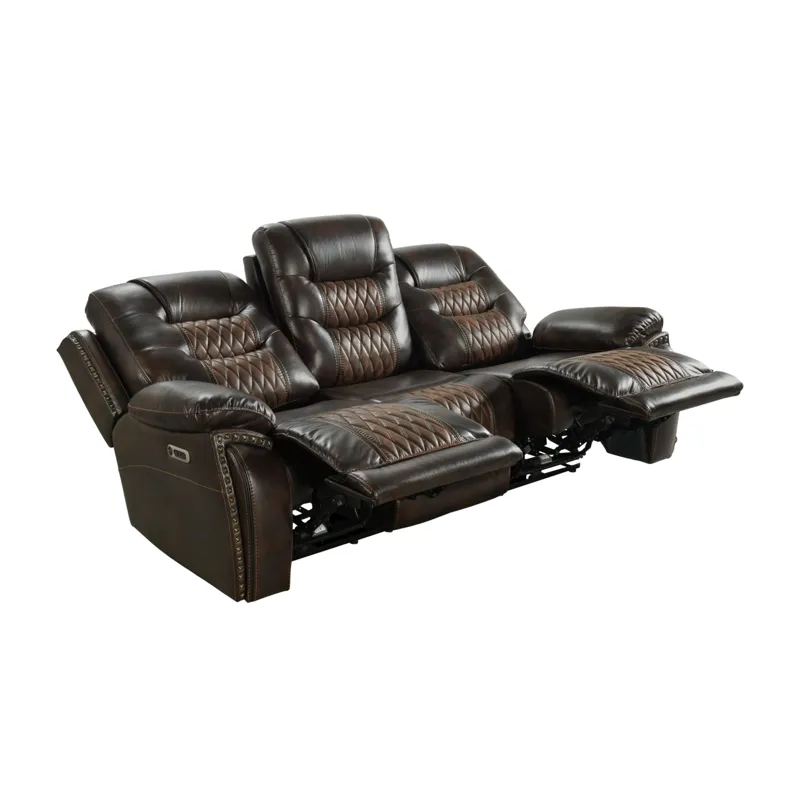 El Camino Power Motion Sofa with Power Headrest in Marietta Brown