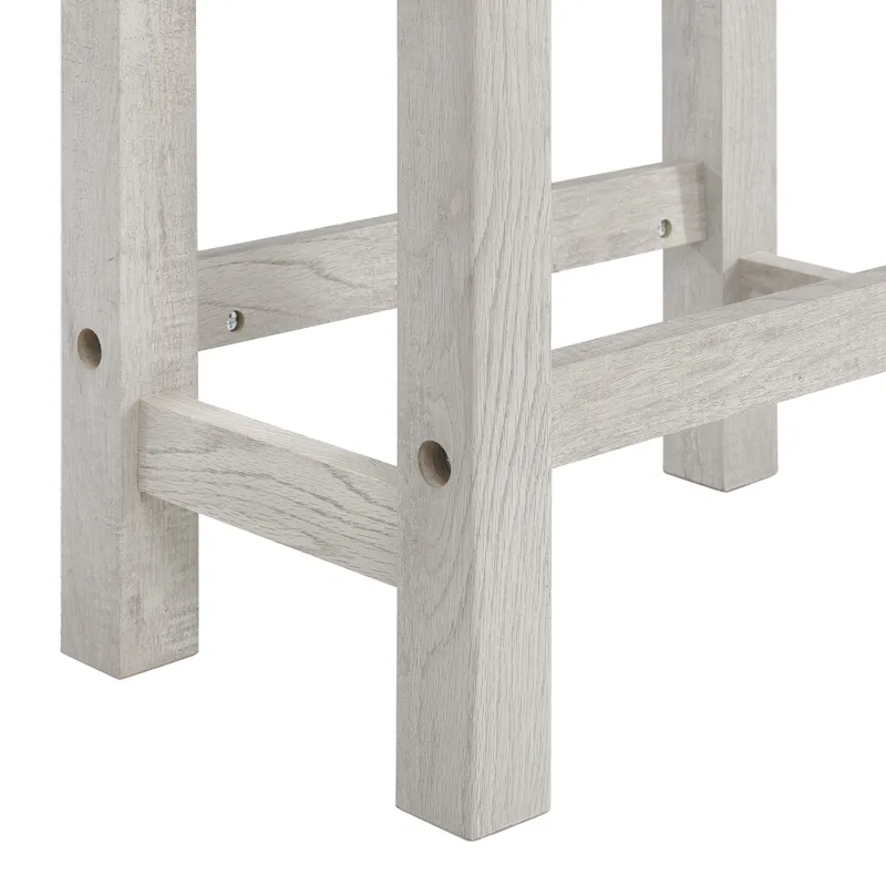 Eleanor Bar Table Single Pack (1 Tables + 3 Stools) in White