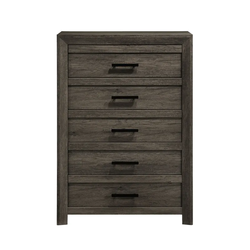 Eleanor 5-Drawer Chest in Mocha Grey