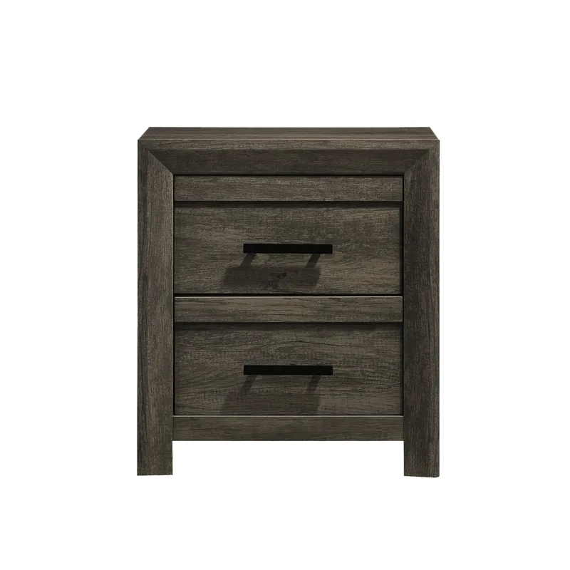 Eleanor 2-Drawer Nightstand in Mocha Grey