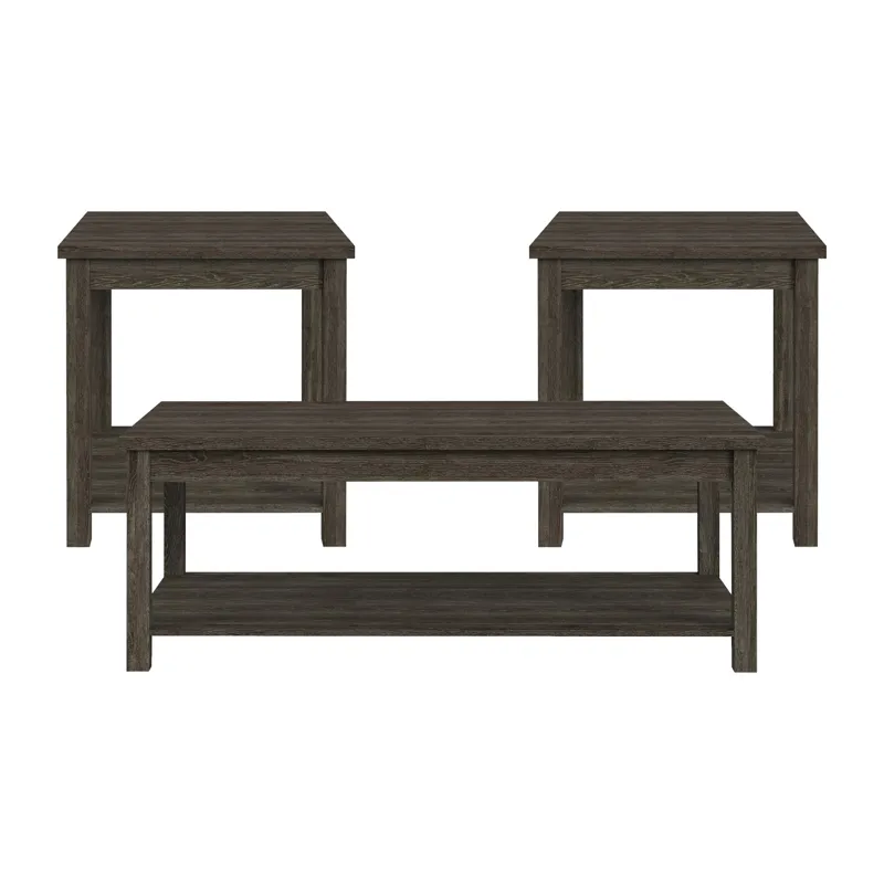 Eleanor Three Pack Occasional Set in Mocha Grey