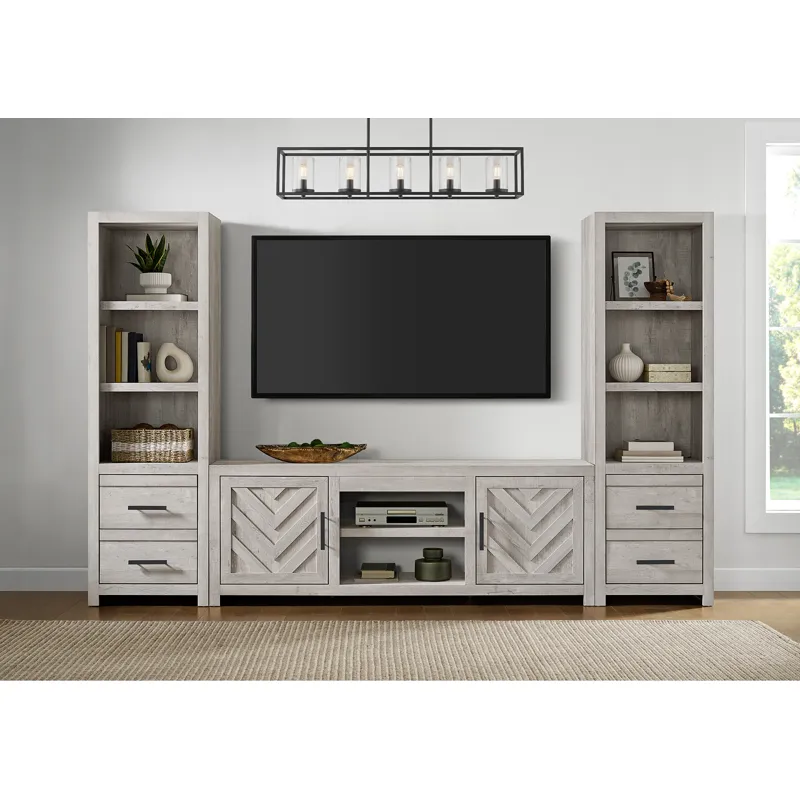Eleanor 71" TV Console without Fireplace Insert in White
