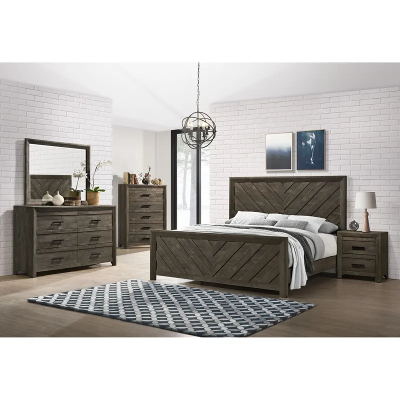 Eleanor King Bed in Mocha Grey