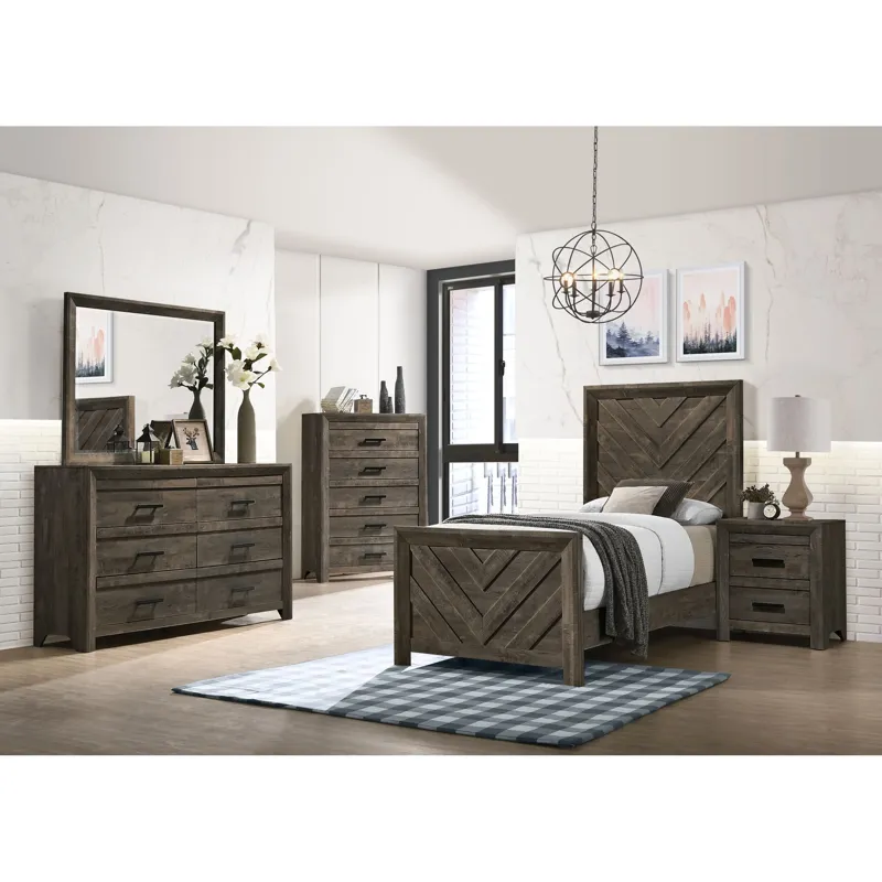 Eleanor Twin Bed in Mocha Grey