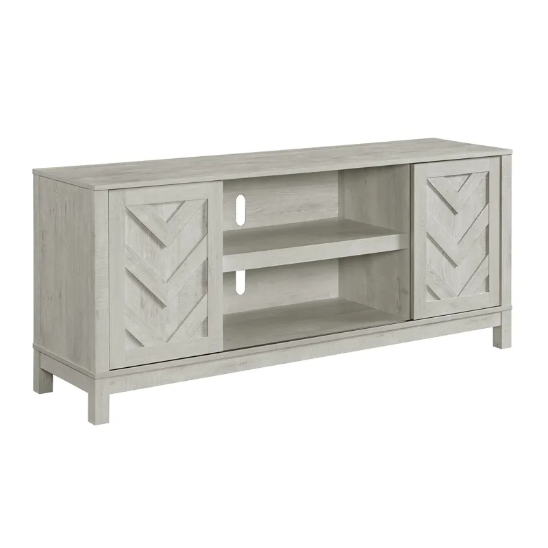 Eleanor 60\" TV Stand with Sliding Door in White