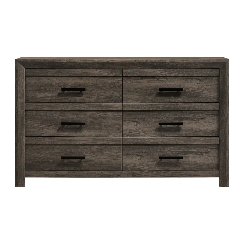 Eleanor 6-Drawer Dresser in Mocha Grey