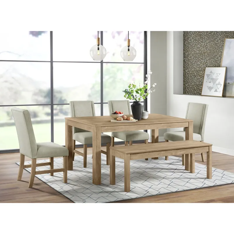 Eleanor Dining Bench in Brown