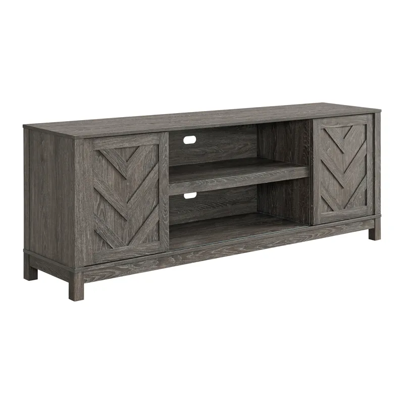 Eleanor 70\" TV Stand with Sliding Door in Mocha Grey