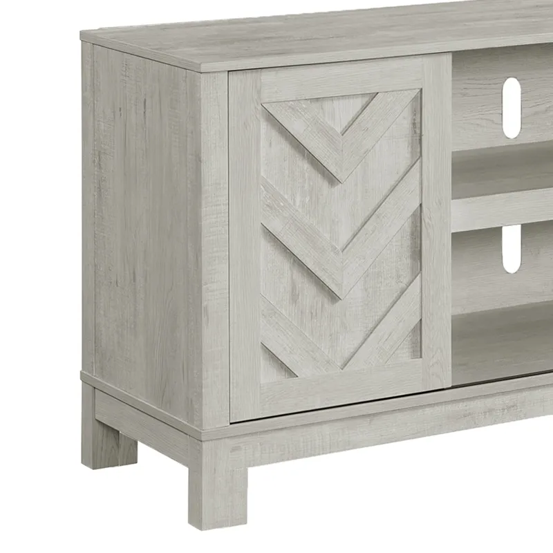 Eleanor 60\" TV Stand with Sliding Door in White