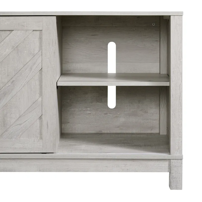 Eleanor 60\" TV Stand with Sliding Door in White