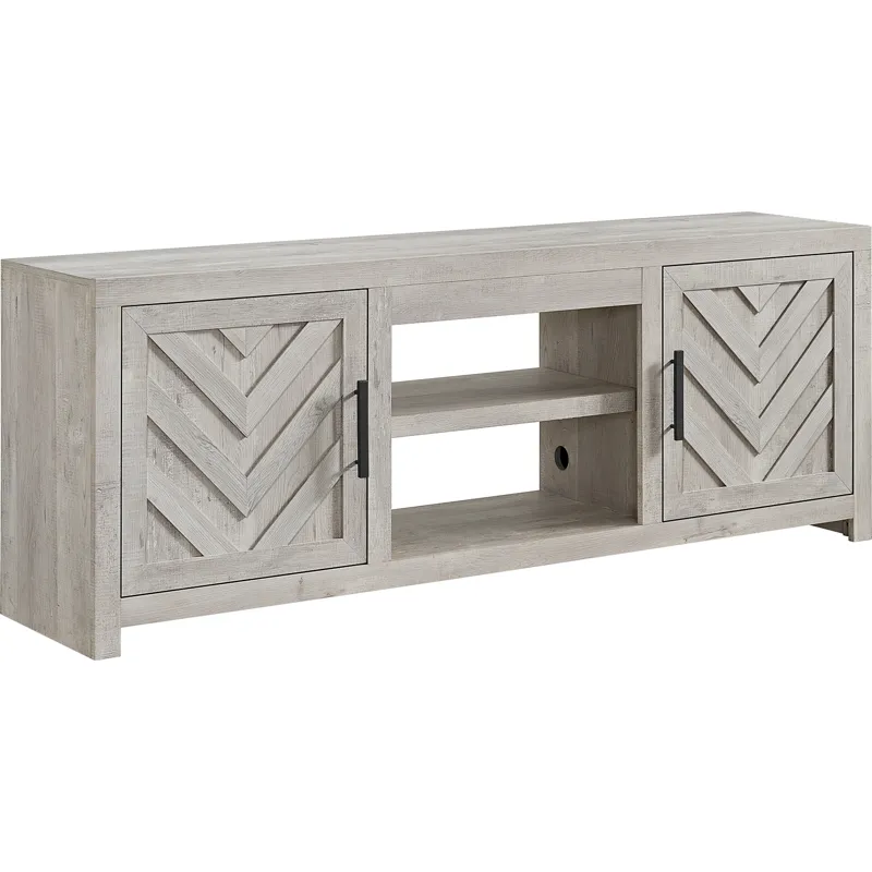 Eleanor 71" TV Console without Fireplace Insert in White
