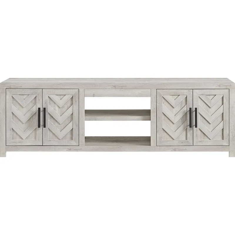Eleanor 82" TV Console without Fireplace Insert in White